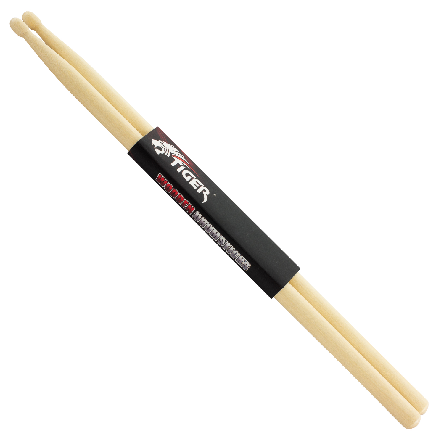 Tiger Maple Drumsticks with Wooden Tips