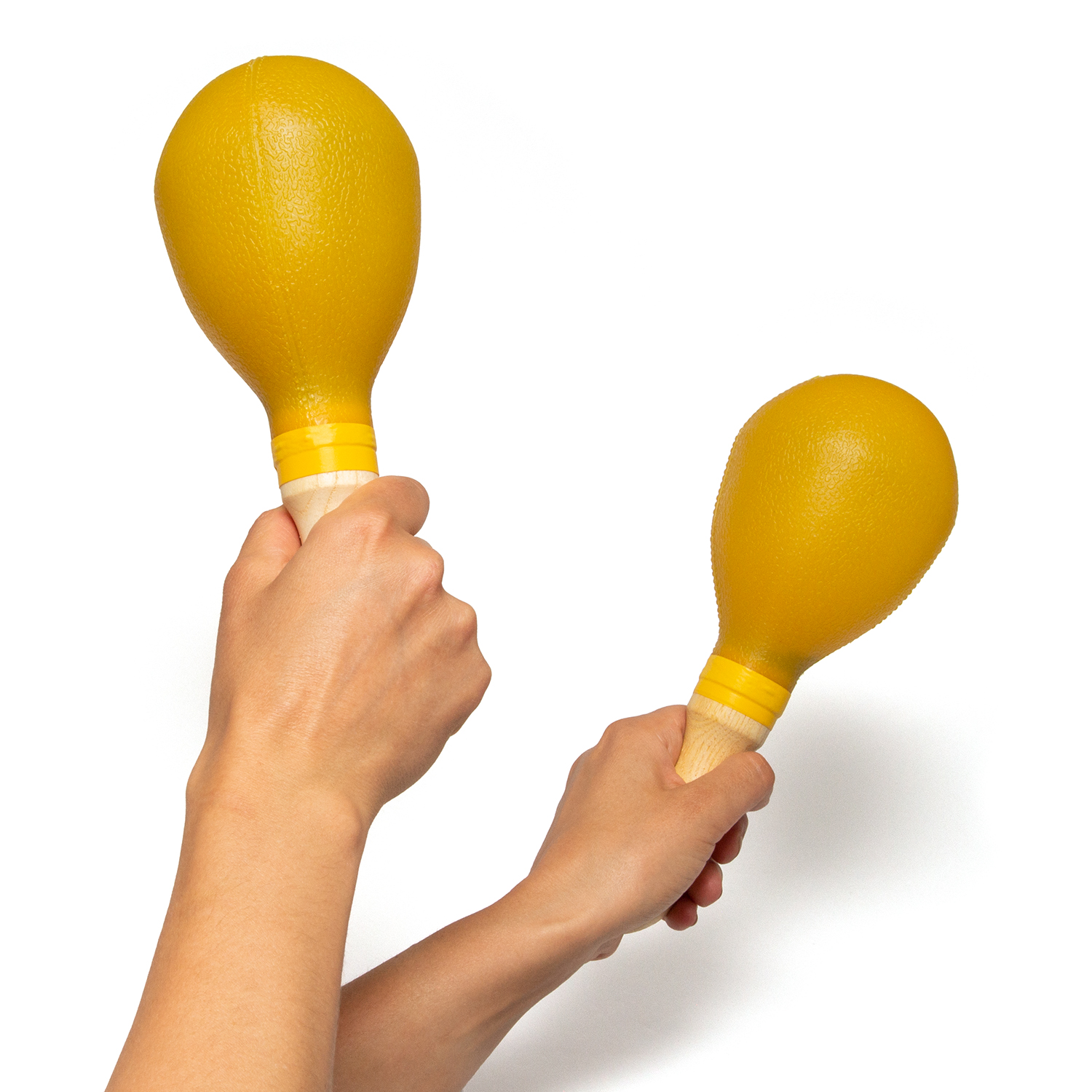 Tiger Plastic Maracas with Wooden Handles (Large)